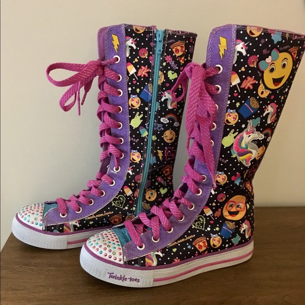 Sketchers Twinkle Toes: Hightop/Boot Unicorn Emoji